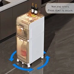 Corner Bedside Table Medicine Cabinet Storage For Bathroom Organizer For Store Toilet Paper,Books,Shampoo, Small Space Organization -Moen Shop 51sWKC5baEL