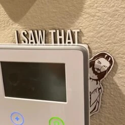 Jesus Door Frame I Saw That Jesus Sign I Saw Jesus Door Sit Decoration Christian Home Door Corner Decoration, Mirror Cabinet Chair Drawer Furniture -Moen Shop 51sqJZZ2agL