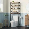 Rolanstar Over The Toilet Storage Rack, 4-Tier Bathroom Space Saver With Adjustable Shelves, Bathroom Organizer For Bathroom Washroom, Rustic Brown -Moen Shop 51sqha7xopL