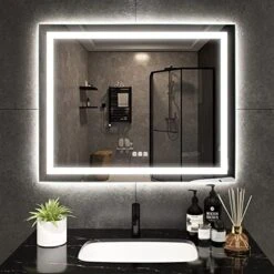 Benime 24×32 Inch LED Backlit Mirror Bathroom, 2023 Upgraded Brightness Dimmable LED Mirror For Bathroom With Anti-Fog, Stepless Colors, Smart Vanity Bathroom Mirror With Lights, Light Mirror For Gift 28 Benime 24×32 Inch LED Backlit Mirror Bathroom, 2023 Upgraded Brightness Dimmable LED Mirror For Bathroom With Anti-Fog, Stepless Colors, Smart Vanity Bathroom Mirror With Lights, Light Mirror For Gift -Moen Shop 51uLtObaZcL. AC