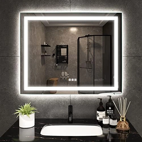 Benime 24×32 Inch LED Backlit Mirror Bathroom, 2023 Upgraded Brightness Dimmable LED Mirror For Bathroom With Anti-Fog, Stepless Colors, Smart Vanity Bathroom Mirror With Lights, Light Mirror For Gift 14 Benime 24×32 Inch LED Backlit Mirror Bathroom, 2023 Upgraded Brightness Dimmable LED Mirror For Bathroom With Anti-Fog, Stepless Colors, Smart Vanity Bathroom Mirror With Lights, Light Mirror For Gift - Image 12
