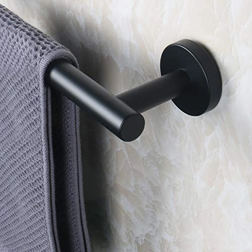 NearMoon Bathroom Towel Bar, Bath Accessories Thicken Stainless Steel Shower Towel Rack For Bathroom, Towel Holder Wall Mounted (Matte Black, 18 Inch) 7 NearMoon Bathroom Towel Bar, Bath Accessories Thicken Stainless Steel Shower Towel Rack For Bathroom, Towel Holder Wall Mounted (Matte Black, 18 Inch) - Image 5