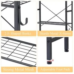 Tajsoon 3-Tier Over The Toilet Storage Rack, Space Saver Bathroom Organizer Shelf, Multifunctional Storage Rack With Wooden Cabinet, Freestanding Bathroom Shelves With Hook, Metal, Rustic Brown 12 Tajsoon 3-Tier Over The Toilet Storage Rack, Space Saver Bathroom Organizer Shelf, Multifunctional Storage Rack With Wooden Cabinet, Freestanding Bathroom Shelves With Hook, Metal, Rustic Brown -Moen Shop 51zVCMfiesL