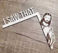 Jesus Door Frame I Saw That Jesus Sign I Saw Jesus Door Sit Decoration Christian Home Door Corner Decoration, Mirror Cabinet Chair Drawer Furniture